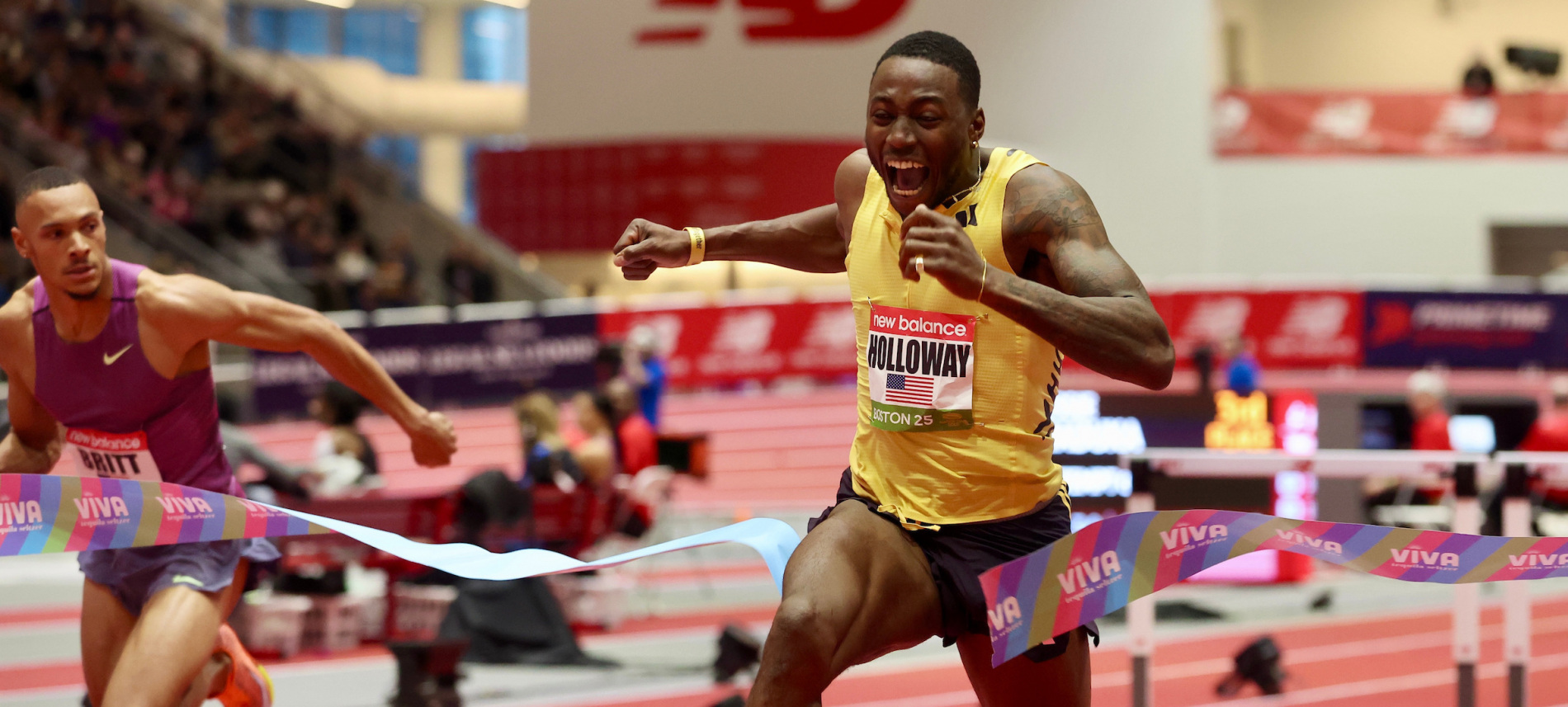 Weltrekordler Grant Holloway feiert beim INIT INDOOR MEETING über 60 Meter seine Karlsruhe-Premiere