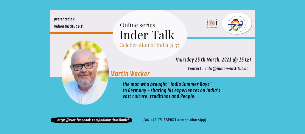 Neue Online-Event-Serie „Inder Talk“ mit Gast Martin Wacker